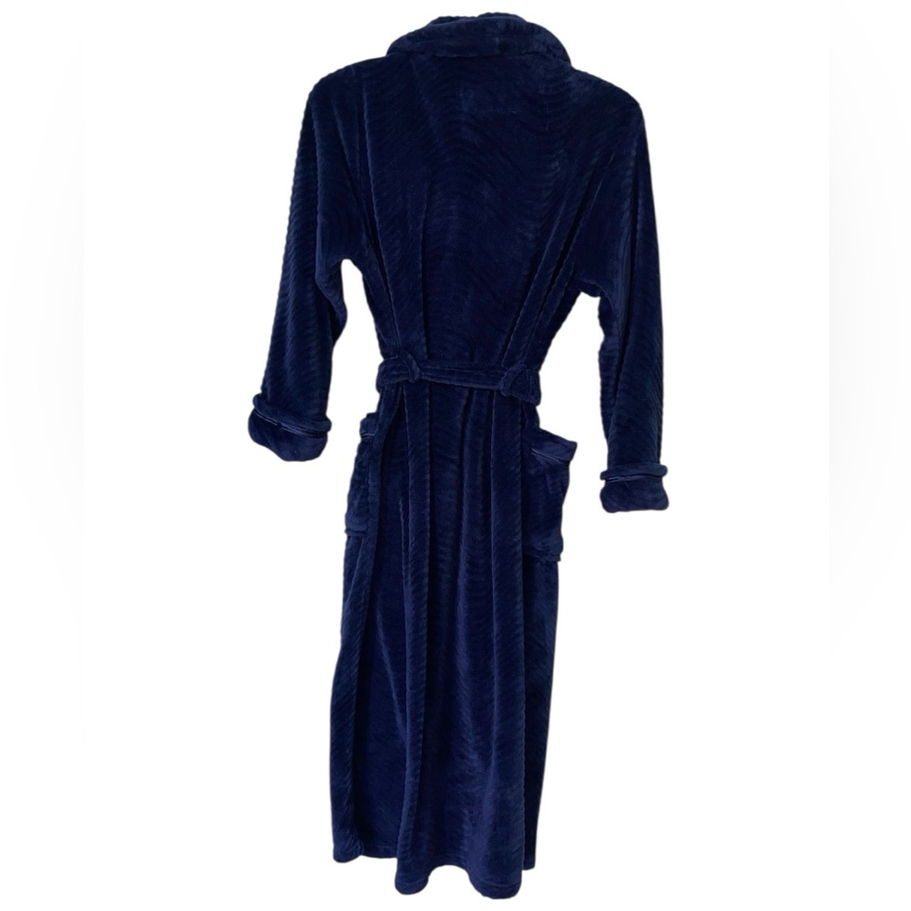 Midnight by Carole Hochman Plush Navy Robe. Size medium GUC - Picture 4 of 7